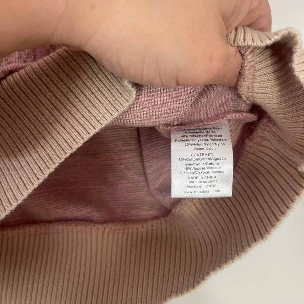 Anthropologie XS Leopard Cut-Out Pullover Sweater Top Pink‎ Dolan Left Coast